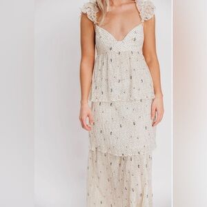 Caroline Maxi Dress in Ivory